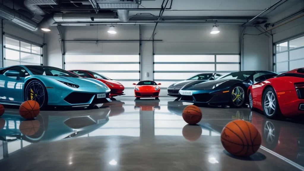 luxury car comparison NBA Teams in garage